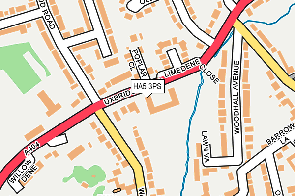 HA5 3PS map - OS OpenMap – Local (Ordnance Survey)
