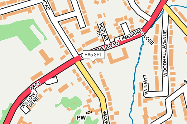 HA5 3PT map - OS OpenMap – Local (Ordnance Survey)