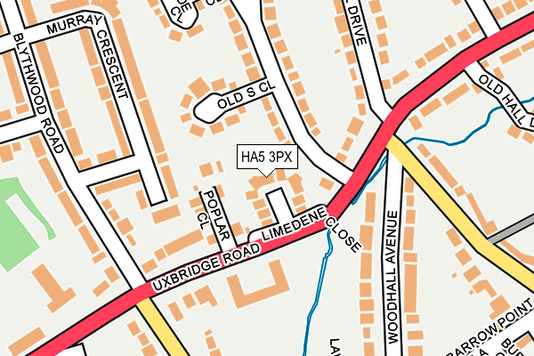 HA5 3PX map - OS OpenMap – Local (Ordnance Survey)