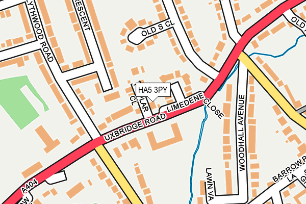 HA5 3PY map - OS OpenMap – Local (Ordnance Survey)
