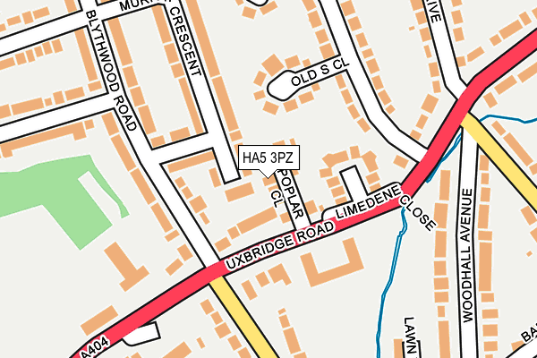 HA5 3PZ map - OS OpenMap – Local (Ordnance Survey)