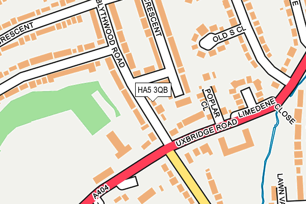 HA5 3QB map - OS OpenMap – Local (Ordnance Survey)