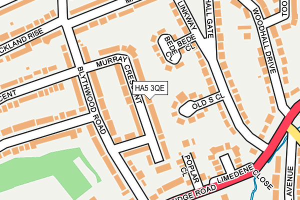 HA5 3QE map - OS OpenMap – Local (Ordnance Survey)