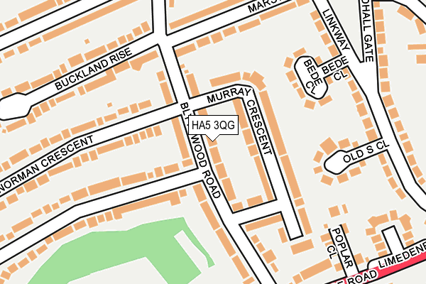 HA5 3QG map - OS OpenMap – Local (Ordnance Survey)