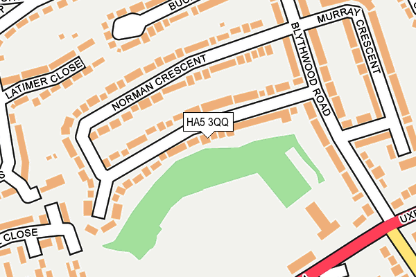 HA5 3QQ map - OS OpenMap – Local (Ordnance Survey)