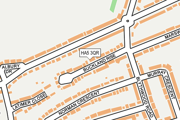 HA5 3QR map - OS OpenMap – Local (Ordnance Survey)