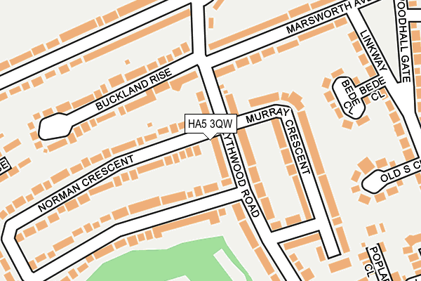HA5 3QW map - OS OpenMap – Local (Ordnance Survey)