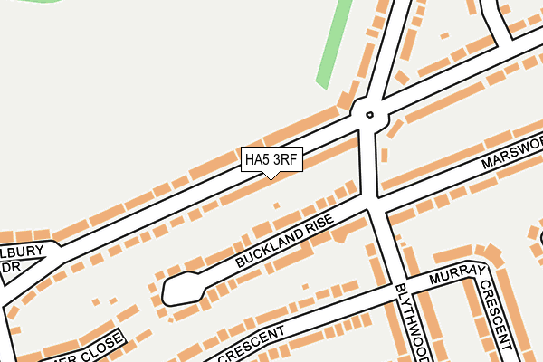 HA5 3RF map - OS OpenMap – Local (Ordnance Survey)