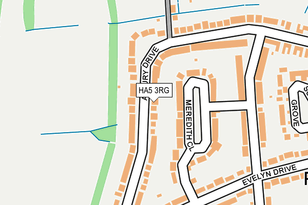 HA5 3RG map - OS OpenMap – Local (Ordnance Survey)
