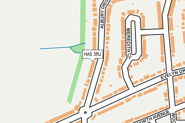 HA5 3RJ map - OS OpenMap – Local (Ordnance Survey)