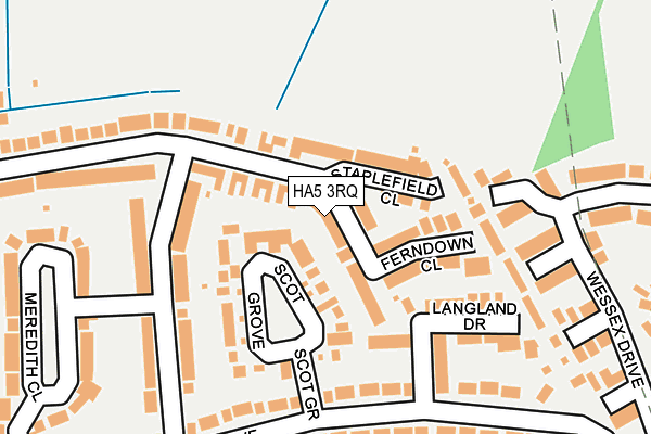 HA5 3RQ map - OS OpenMap – Local (Ordnance Survey)