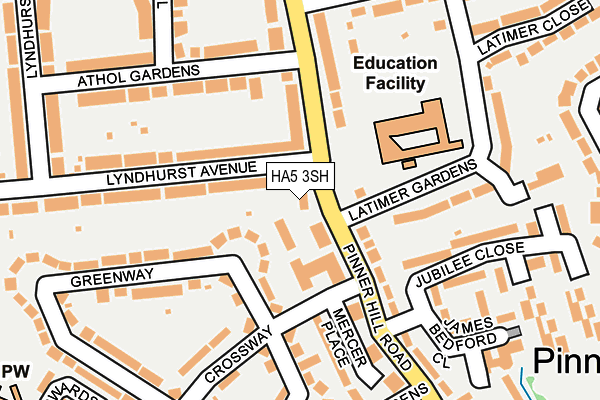 HA5 3SH map - OS OpenMap – Local (Ordnance Survey)