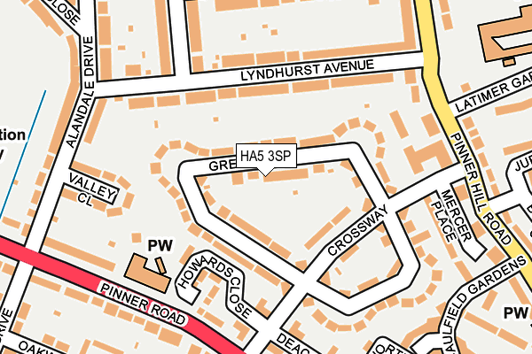 HA5 3SP map - OS OpenMap – Local (Ordnance Survey)