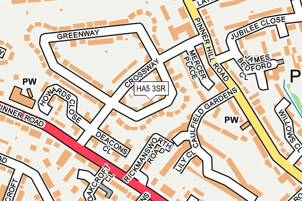 HA5 3SR map - OS OpenMap – Local (Ordnance Survey)