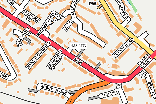 HA5 3TG map - OS OpenMap – Local (Ordnance Survey)