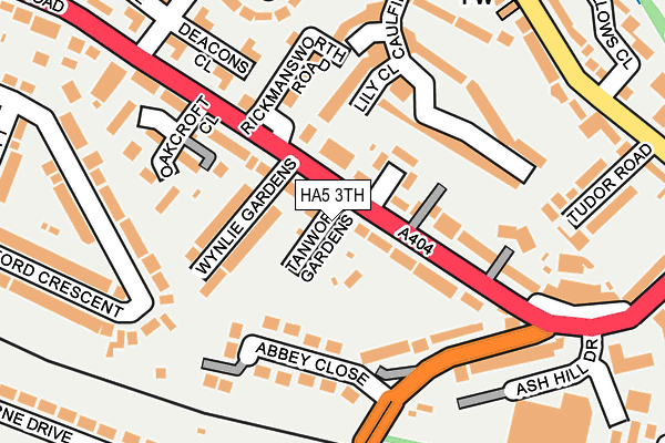 HA5 3TH map - OS OpenMap – Local (Ordnance Survey)