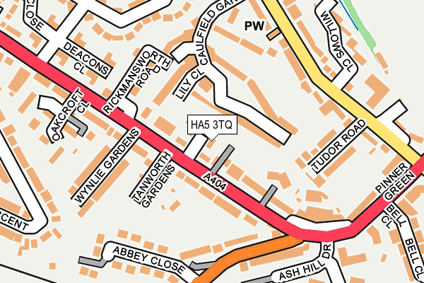 HA5 3TQ map - OS OpenMap – Local (Ordnance Survey)