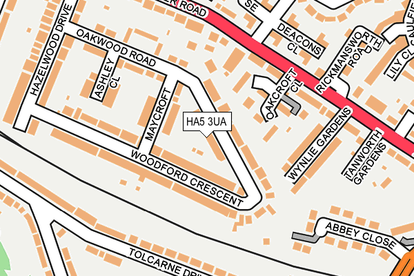 HA5 3UA map - OS OpenMap – Local (Ordnance Survey)