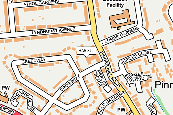 HA5 3UJ map - OS OpenMap – Local (Ordnance Survey)