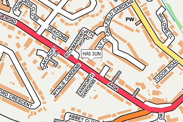 HA5 3UN map - OS OpenMap – Local (Ordnance Survey)