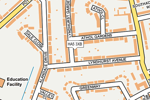 HA5 3XB map - OS OpenMap – Local (Ordnance Survey)
