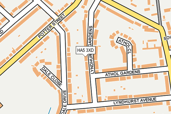 HA5 3XD map - OS OpenMap – Local (Ordnance Survey)