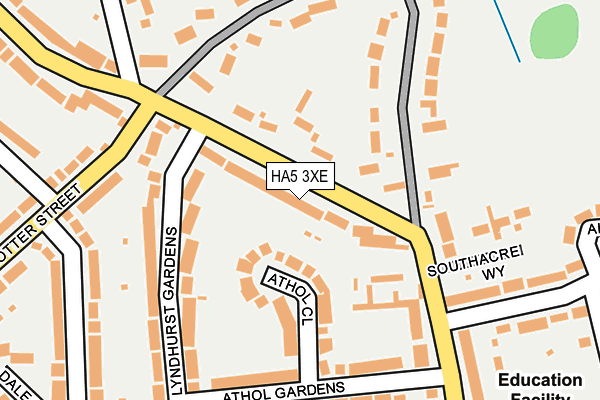 HA5 3XE map - OS OpenMap – Local (Ordnance Survey)