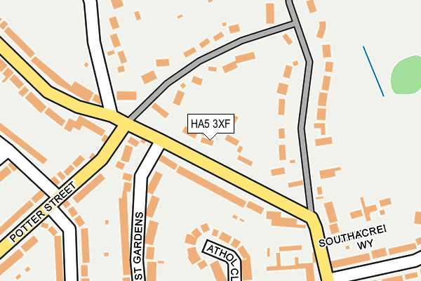 HA5 3XF map - OS OpenMap – Local (Ordnance Survey)