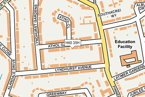 HA5 3XH map - OS OpenMap – Local (Ordnance Survey)