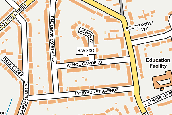 HA5 3XQ map - OS OpenMap – Local (Ordnance Survey)