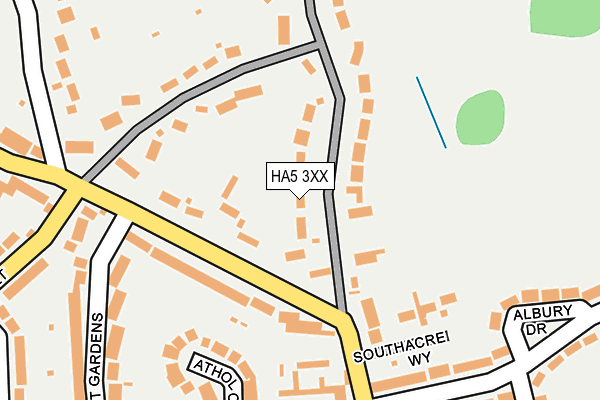 HA5 3XX map - OS OpenMap – Local (Ordnance Survey)