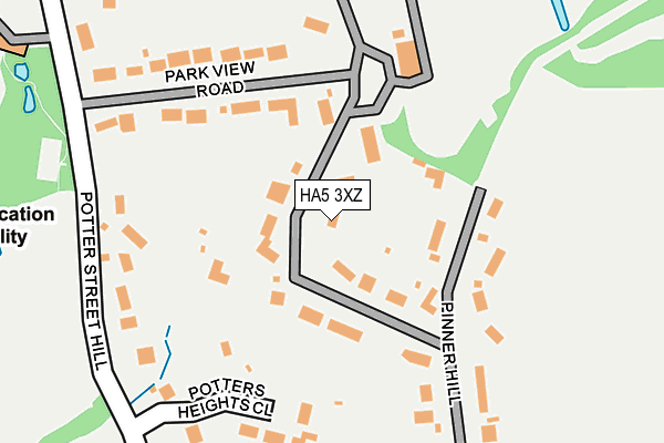HA5 3XZ map - OS OpenMap – Local (Ordnance Survey)