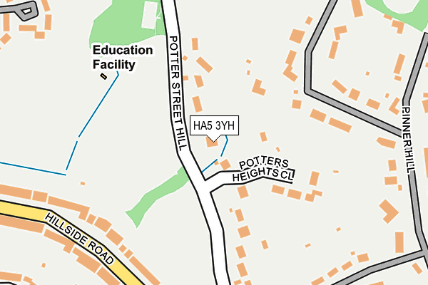 HA5 3YH map - OS OpenMap – Local (Ordnance Survey)