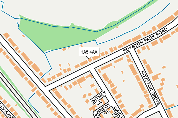 HA5 4AA map - OS OpenMap – Local (Ordnance Survey)
