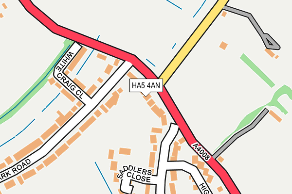 HA5 4AN map - OS OpenMap – Local (Ordnance Survey)