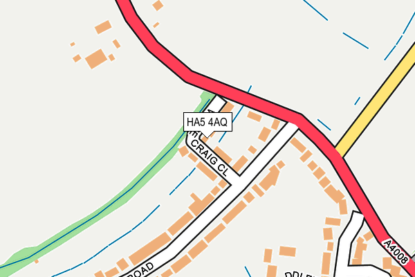 HA5 4AQ map - OS OpenMap – Local (Ordnance Survey)
