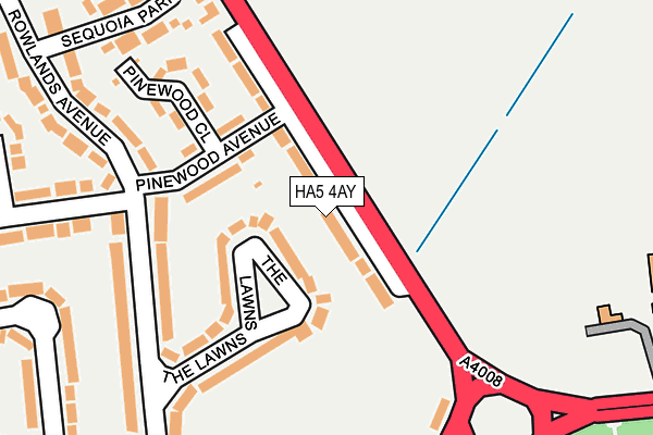 HA5 4AY map - OS OpenMap – Local (Ordnance Survey)