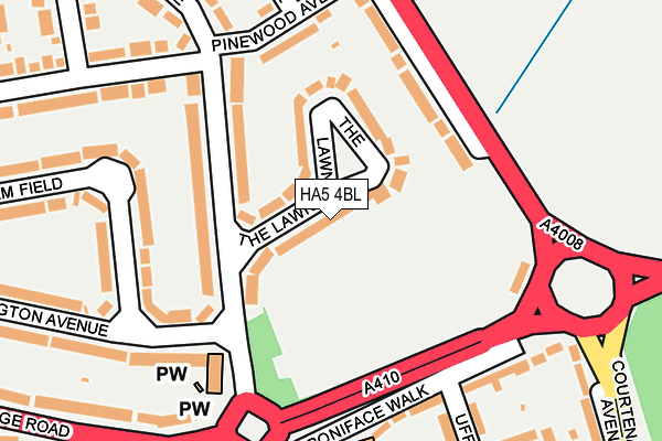 HA5 4BL map - OS OpenMap – Local (Ordnance Survey)