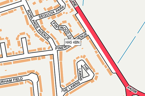 HA5 4BN map - OS OpenMap – Local (Ordnance Survey)