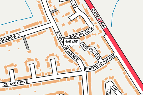 HA5 4BP map - OS OpenMap – Local (Ordnance Survey)