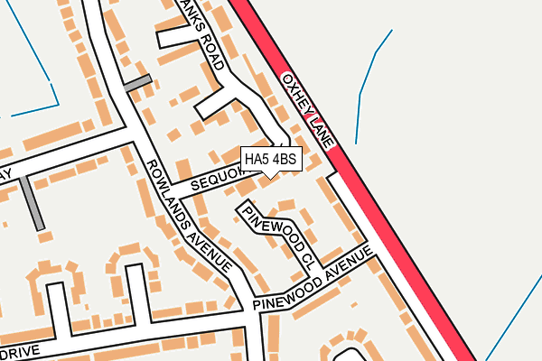 HA5 4BS map - OS OpenMap – Local (Ordnance Survey)