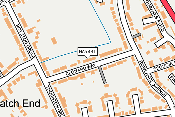 HA5 4BT map - OS OpenMap – Local (Ordnance Survey)