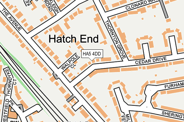 HA5 4DD map - OS OpenMap – Local (Ordnance Survey)