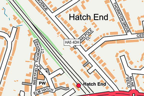 HA5 4DH map - OS OpenMap – Local (Ordnance Survey)