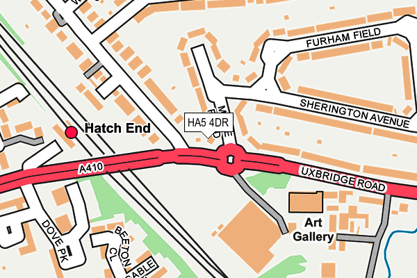 HA5 4DR map - OS OpenMap – Local (Ordnance Survey)