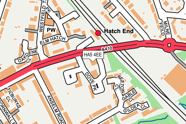 HA5 4EE map - OS OpenMap – Local (Ordnance Survey)