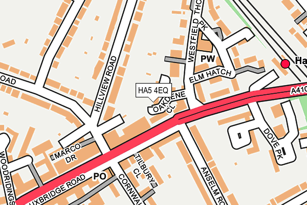 HA5 4EQ map - OS OpenMap – Local (Ordnance Survey)
