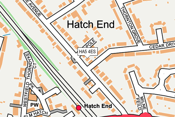 HA5 4ES map - OS OpenMap – Local (Ordnance Survey)