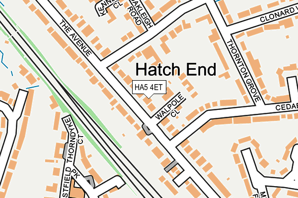 HA5 4ET map - OS OpenMap – Local (Ordnance Survey)
