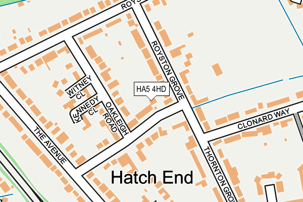 HA5 4HD map - OS OpenMap – Local (Ordnance Survey)